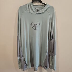 True Timber Hoodie Shirt Mens 2XL Green Long Sleeve Pullover Vent Stretch Pocket